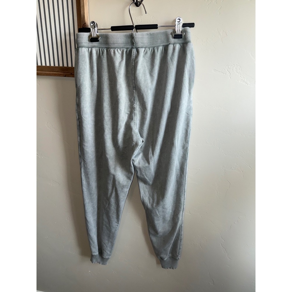 Jane + Delancey Sage Green Mineral Wash Joggers Womens Medium Drawstring Pockets - Picture 2 of 8